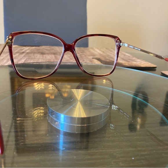 Gucci Women's Glasses in Rich Burgundy - Picture 3 of 6
